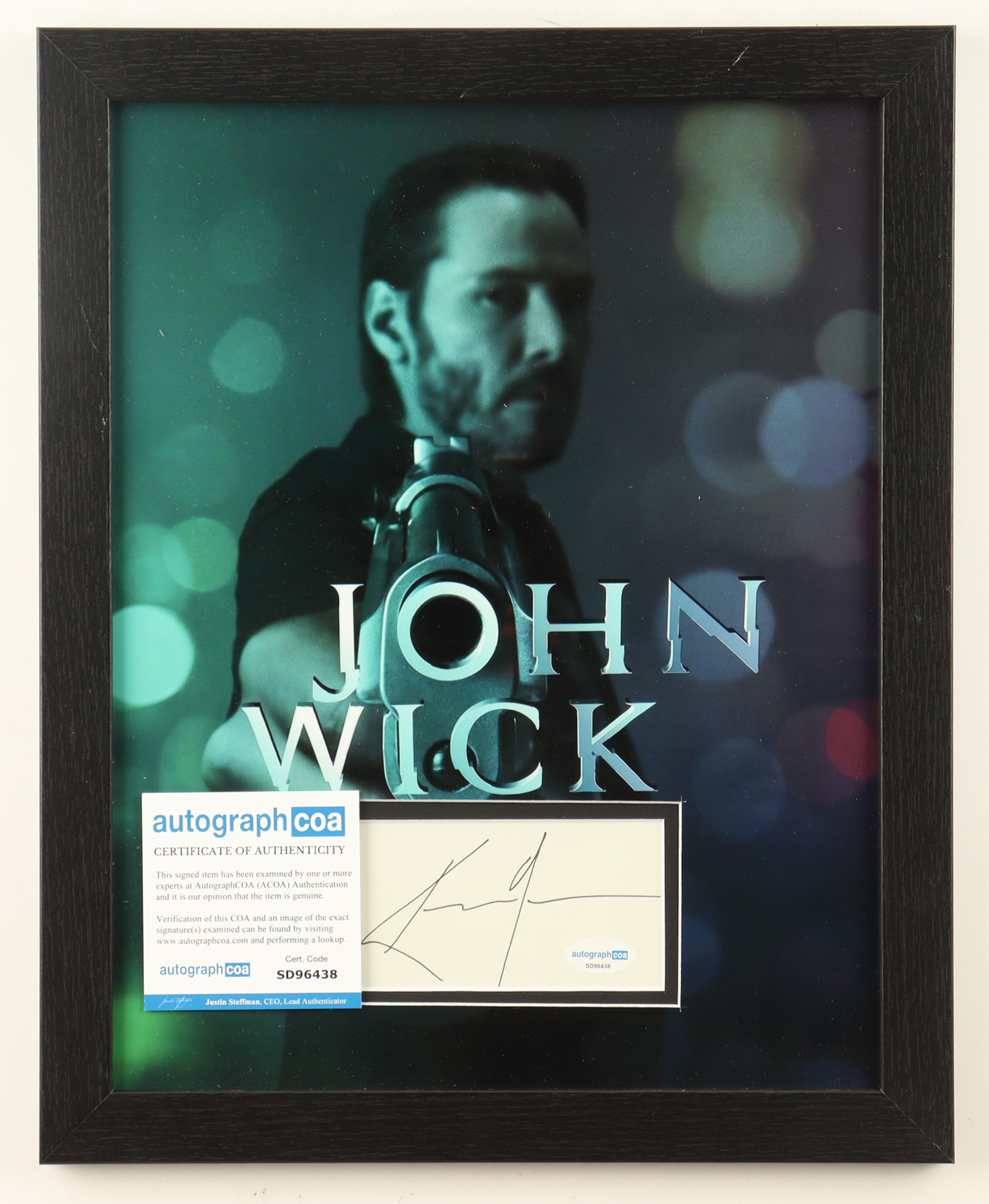 Keanu Reeves Signed Cut "John Wick" Custom Framed Photo Display (ACOA) at PristineAuction.com Keanu Reeves Signed Cut "John Wick" Custom Framed Photo Display (ACOA) at PristineAuction.com