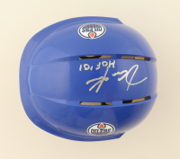Jari Kurri Signed Oilers Mini Helmet Inscribed "HOF '01" (Schwartz) at PristineAuction.com