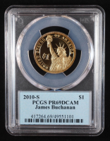 2010-S U.S. Presidential Proof $1 Coin - James Buchanan 15th President (PCGS PR69DCAM) at PristineAuction.com