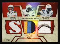 Philip Rivers / LaDainian Tomlinson / Antonio Gates 2008 Topps Triple Threads Relic Combos Red #TTRC11 #18/22 at PristineAuction.com