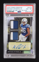 Michael Pittman Jr. 2020 Panini Obsidian Rookie Jersey Ink Electric Etch Yellow #14 RC 18/25 (PSA 8) at PristineAuction.com