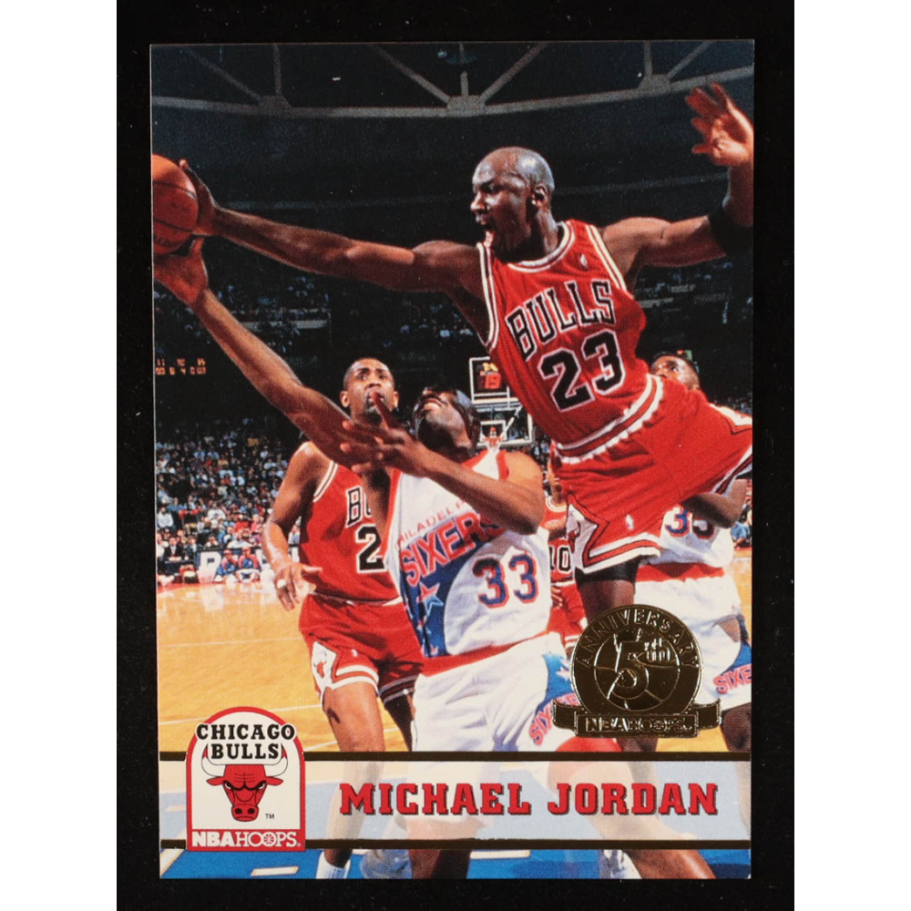 Michael Jordan 1993-94 Hoops Fifth Anniversary Gold #28 at PristineAuction.com
