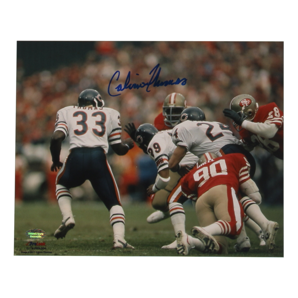 Calvin Thomas Signed Bears 8x10 Photo (Schwartz) at PristineAuction.com