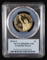 2010-S U.S. Presidential Proof $1 Coin - Franklin Pierce 14th President (PCGS PR69DCAM) at PristineAuction.com