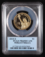 2010-S U.S. Presidential Proof $1 Coin - Millard Fillmore 13th President (PCGS PR69DCAM) at PristineAuction.com