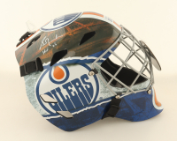 Grant Fuhr Signed Oilers Full-Size Goalie Mask Inscribed "HOF 03" (Schwartz) at PristineAuction.com