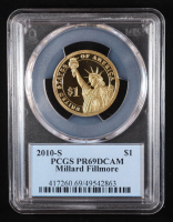 2010-S U.S. Presidential Proof $1 Coin - Millard Fillmore 13th President (PCGS PR69DCAM) at PristineAuction.com