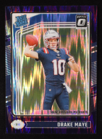 Drake Maye 2024 Donruss Optic Rated Rookie Purple Shock #229 RC at PristineAuction.com