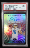 Justin Herbert 2020 Panini Illusions Rookie Endorsements Blue #3 #60/75 RC (PSA 9) at PristineAuction.com