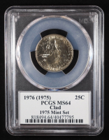 1976 (1975) Washington 25c Quarter "The Lost Year" 1975 Mint Set (PCGS MS64) at PristineAuction.com
