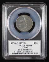 1976-D (1975) Washington 25c Quarter "The Lost Year" 1975 Mint Set (PCGS MS64) at PristineAuction.com