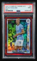 Erling Haaland 2022-23 Topps Merlin UEFA Red Refractors #92 #04/10 (PSA 9) at PristineAuction.com