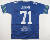 Walter Jones Signed Career Highlight Stat Jersey (JSA) at PristineAuction.com