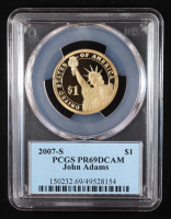 2007-S U.S. Presidential Proof $1 Coin - John Adams 2nd President (PCGS PR69DCAM DCAM) at PristineAuction.com
