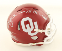 Billy Sims Signed Oklahoma Sooners Speed Mini Helmet Inscribed "78-Heisman" (Schwartz) at PristineAuction.com