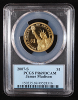 2007-S U.S. Presidential Proof $1 Coin - James Madison 4th President (PCGS PR69DCAM DCAM) at PristineAuction.com