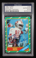 Jerry Rice Signed 1986 Topps #161 RC (PSA) at PristineAuction.com