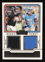 Bijan Robinson / Jahmyr Gibbs 2023 Panini Contenders Rookie Ticket Dual Swatches #8 RC at PristineAuction.com