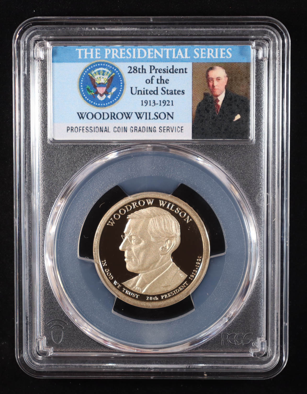 2013-S U.S. Presidential Proof $1 Coin - Woodrow Wilson 28th President (PCGS PR69DCAM) at PristineAuction.com 2013-S U.S. Presidential Proof $1 Coin - Woodrow Wilson 28th President (PCGS PR69DCAM) at PristineAuction.com