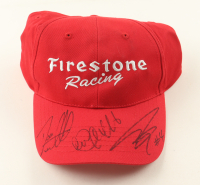 Dan Wheldon, Marco Andretti, & Dario Franchitti Signed Firestone Racing Adjustable Hat (JSA) at PristineAuction.com