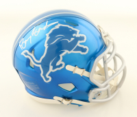 Barry Sanders Signed Lions Flash Alternate Speed Mini Helmet (Schwartz) at PristineAuction.com