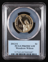 2013-S U.S. Presidential Proof $1 Coin - Woodrow Wilson 28th President (PCGS PR69DCAM) at PristineAuction.com