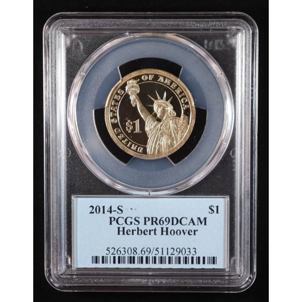 2014-S U.S. Presidential Proof $1 Coin - Herbert Hoover 31st President (PCGS PR69DCAM) at PristineAuction.com