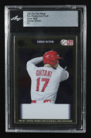 Shohei Ohtani 2021 Pro Set Metal Clear Gold Pre-Production Proof #NNO #1/1 (Leaf) at PristineAuction.com