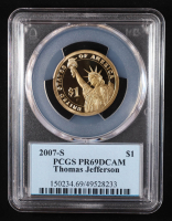 2007-S U.S. Presidential Proof $1 Coin - Thomas Jefferson 3rd President (PCGS PR69DCAM DCAM) at PristineAuction.com