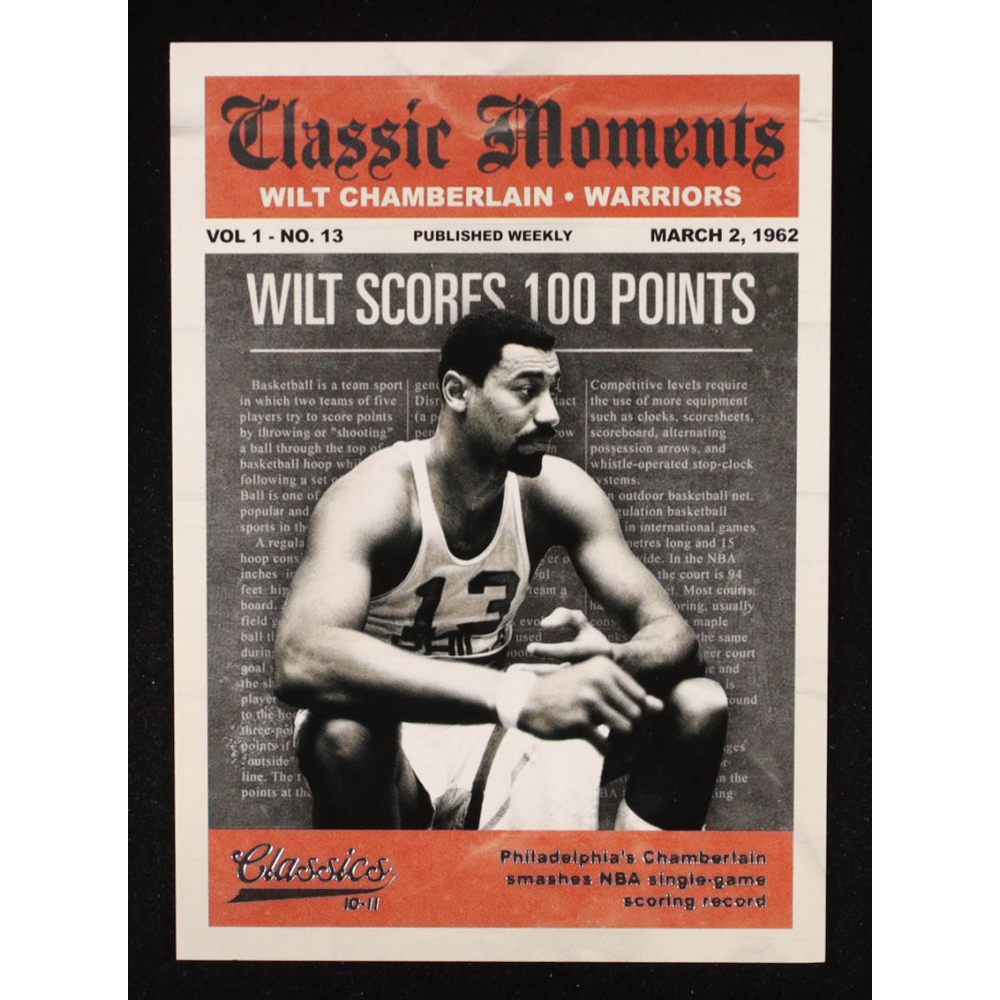 Wilt Chamberlain 2010-11 Classics Classic Moments #1 #089/250 at PristineAuction.com