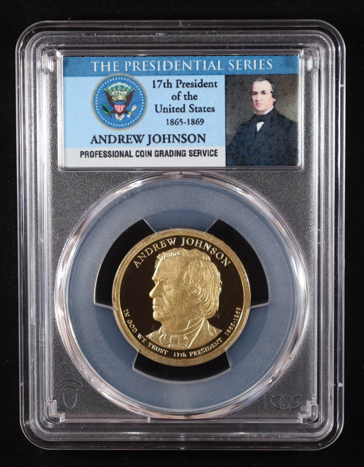 2011-S U.S. Presidential Proof $1 Coin - Andrew Johnson 17th President (PCGS PR69DCAM) at PristineAuction.com 2011-S U.S. Presidential Proof $1 Coin - Andrew Johnson 17th President (PCGS PR69DCAM) at PristineAuction.com