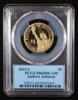 2011-S U.S. Presidential Proof $1 Coin - Andrew Johnson 17th President (PCGS PR69DCAM) at PristineAuction.com
