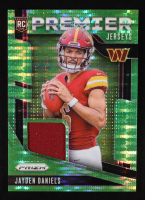 Jayden Daniels 2024 Panini Prizm Premier Jerseys Neon Green Pulsar #2 RC at PristineAuction.com