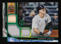 Aaron Judge 2022 Topps Tribute Triple Relics Green #TTRAJ #08/99 at PristineAuction.com