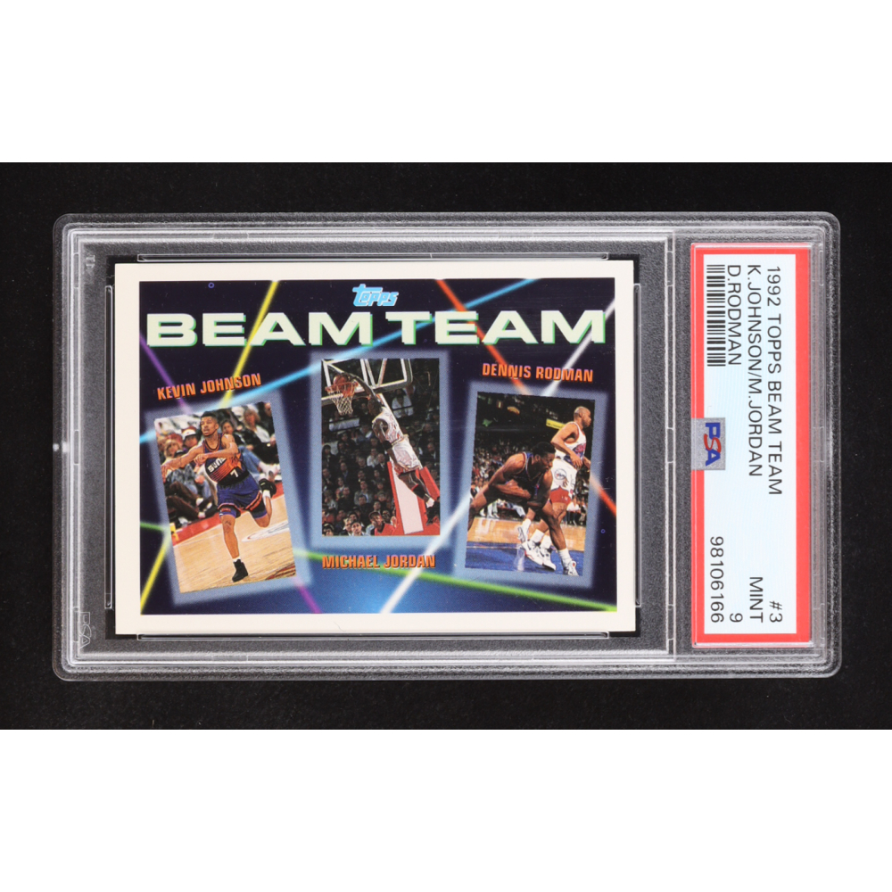 Kevin Johnson/Michael Jordan/Dennis Rodman 1992-93 Topps Beam Team #3 (PSA 9) at PristineAuction.com
