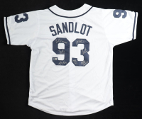 "The Sandlot" Jersey Cast-Signed by (7) with Chauncey Leopardi, Tom Guiry, Grant Gelt, Marty York with Character Name Inscriptions (Beckett) at PristineAuction.com