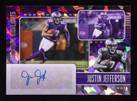 Justin Jefferson 2022 Donruss Signature Highlights Cracked Ice #SH51 at PristineAuction.com