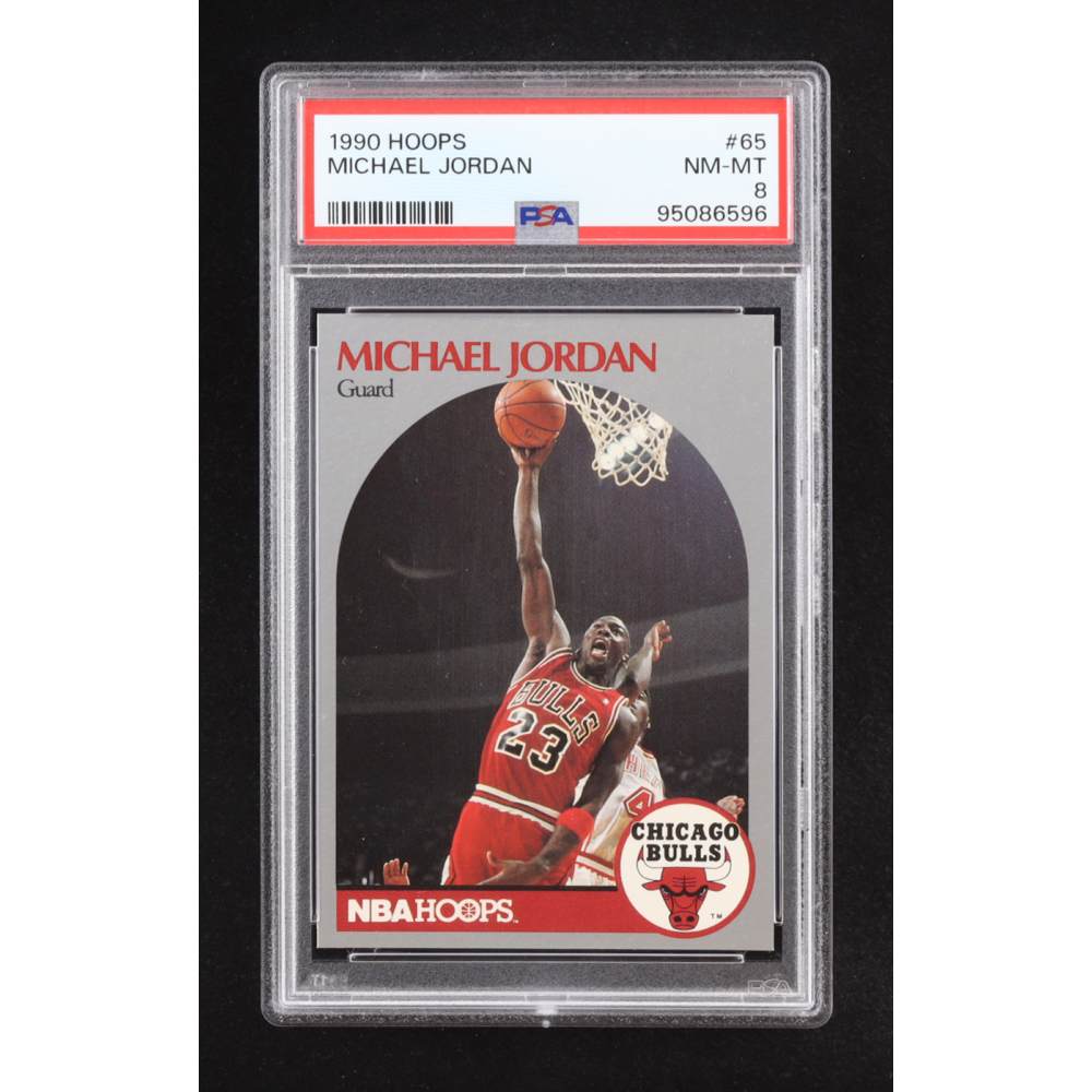 Michael Jordan 1990-91 Hoops #65 (PSA 8) at PristineAuction.com