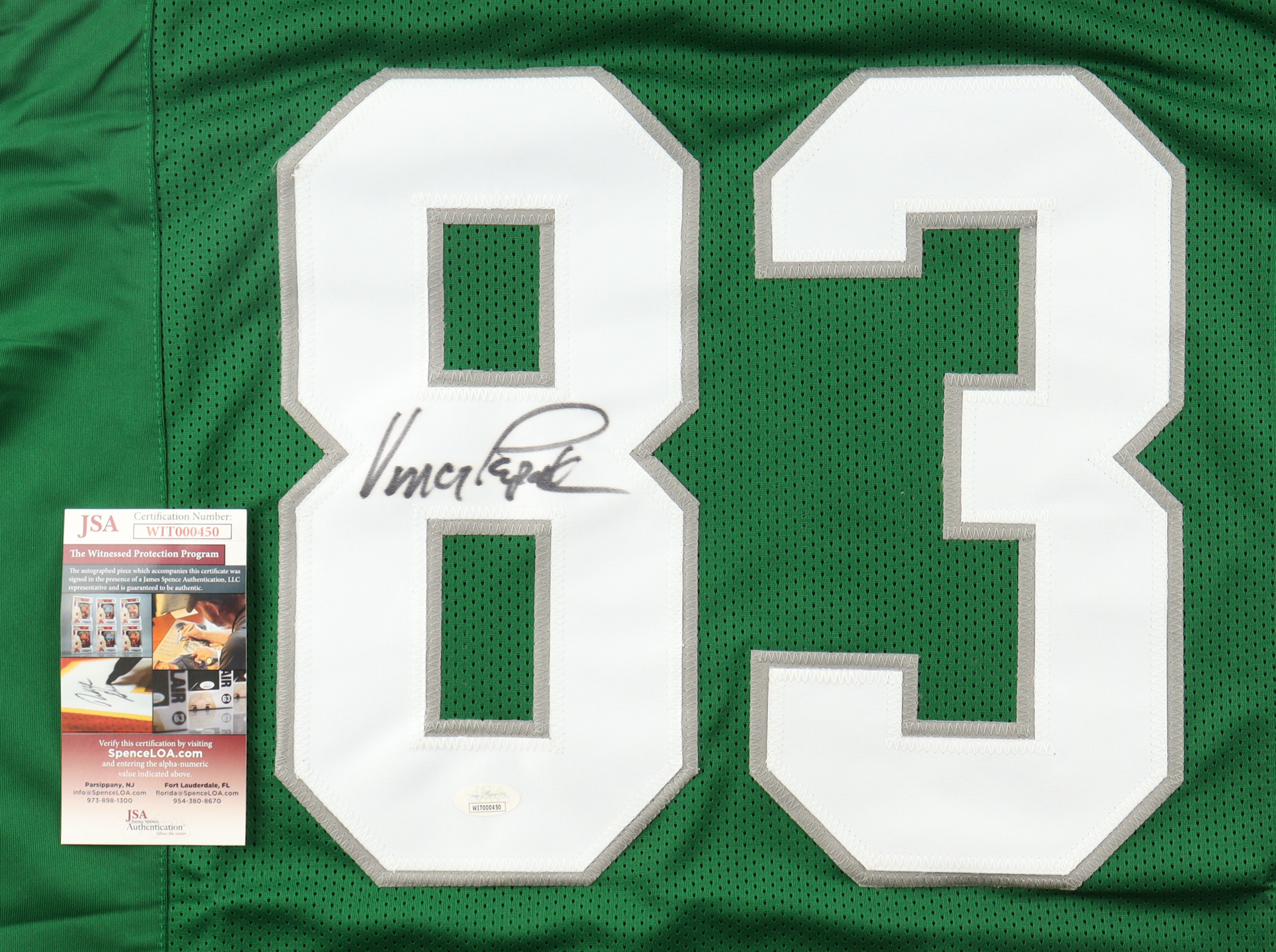 Vince Papale Signed Jersey (JSA) at PristineAuction.com Vince Papale Signed Jersey (JSA) at PristineAuction.com