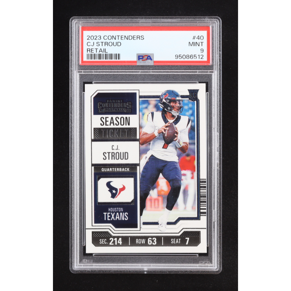 CJ Stroud  2023 Panini Contenders Retail #40 RC (PSA 9) at PristineAuction.com