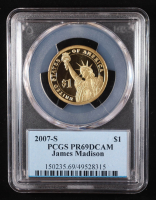 2007-S U.S. Presidential Proof $1 Coin - James Madison 4th President (PCGS PR69DCAM DCAM) at PristineAuction.com