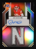 Joe Montana 2025 Leaf Pro Set Metal Suranme Signatures Prismatic Silver #SSJM1 #16/25 at PristineAuction.com