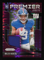 Malik Nabers 2024 Panini Prizm Premier Jerseys Purple Pulsar #4 RC at PristineAuction.com