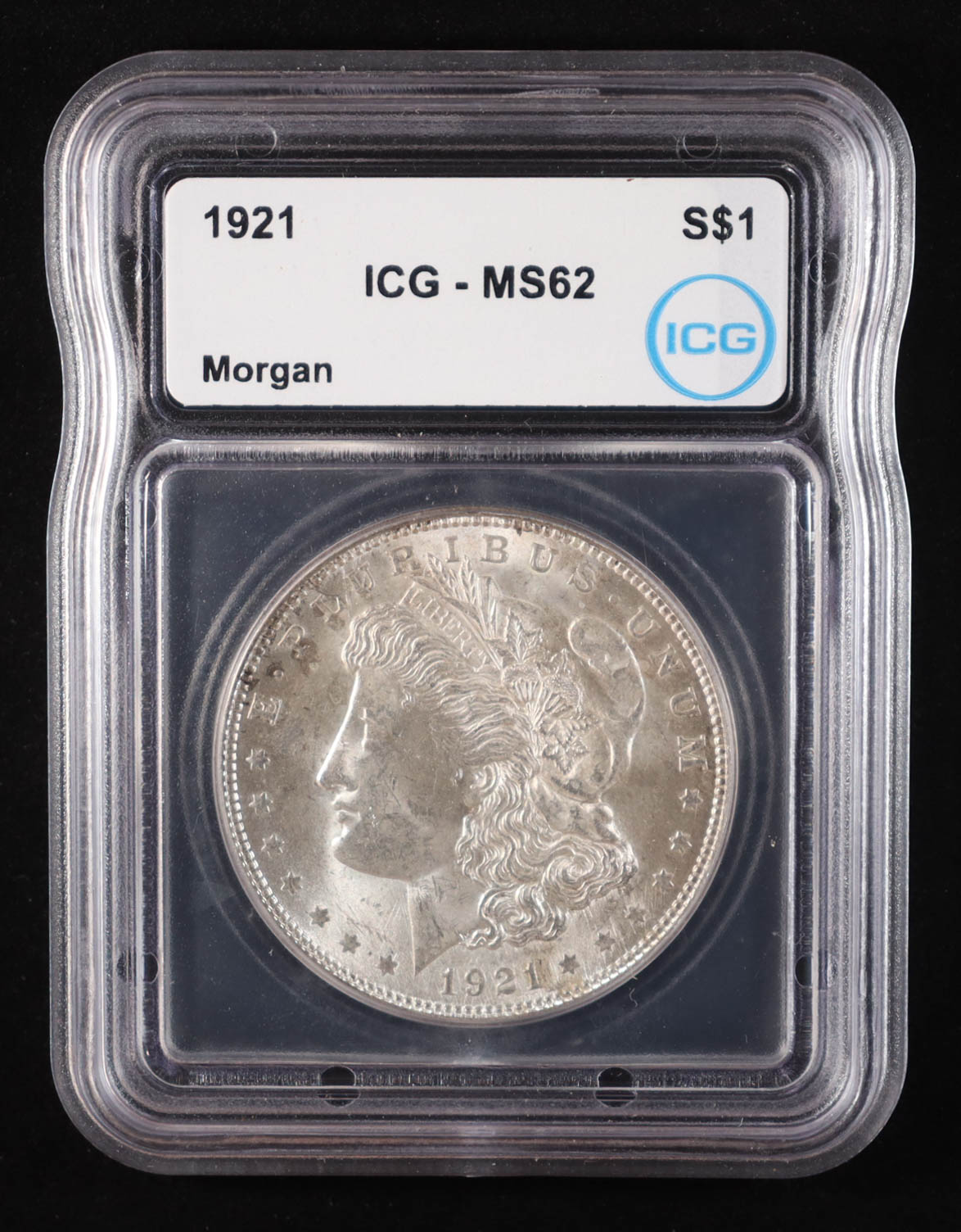 1921 Morgan Silver Dollar (ICG MS62) at PristineAuction.com 1921 Morgan Silver Dollar (ICG MS62) at PristineAuction.com