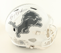 Barry Sanders Signed Lions Full-Size Salute To Service Alternate Speed Helmet (Schwartz) at PristineAuction.com