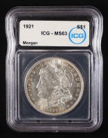 1921 Morgan Silver Dollar (ICG MS63) at PristineAuction.com