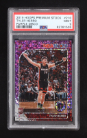 Tyler Herro 2019-20 Hoops Premium Stock Prizms Purple Disco #210 RC (PSA 9) at PristineAuction.com