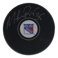 Mike Richter Signed Rangers Logo Hockey Puck (Beckett) at PristineAuction.com