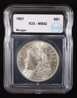 1921 Morgan Silver Dollar (ICG MS62) at PristineAuction.com