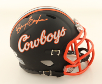 Barry Sanders Signed Oklahoma State Cowboys Speed Mini Helmet (Schwartz) at PristineAuction.com